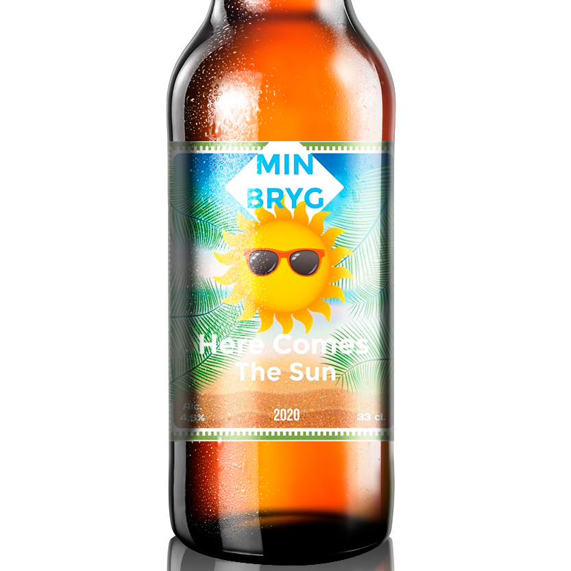 Her kommer solen - design din egen øl etiket - The Beer Label 