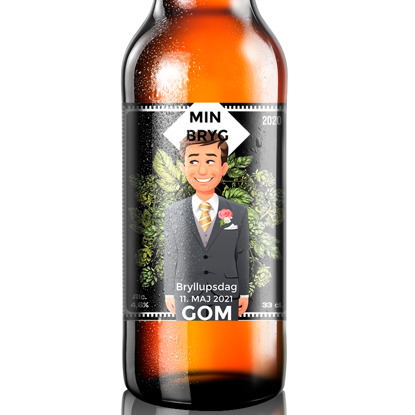 Glad Gom - design din egen øl etiket - The Beer Label 