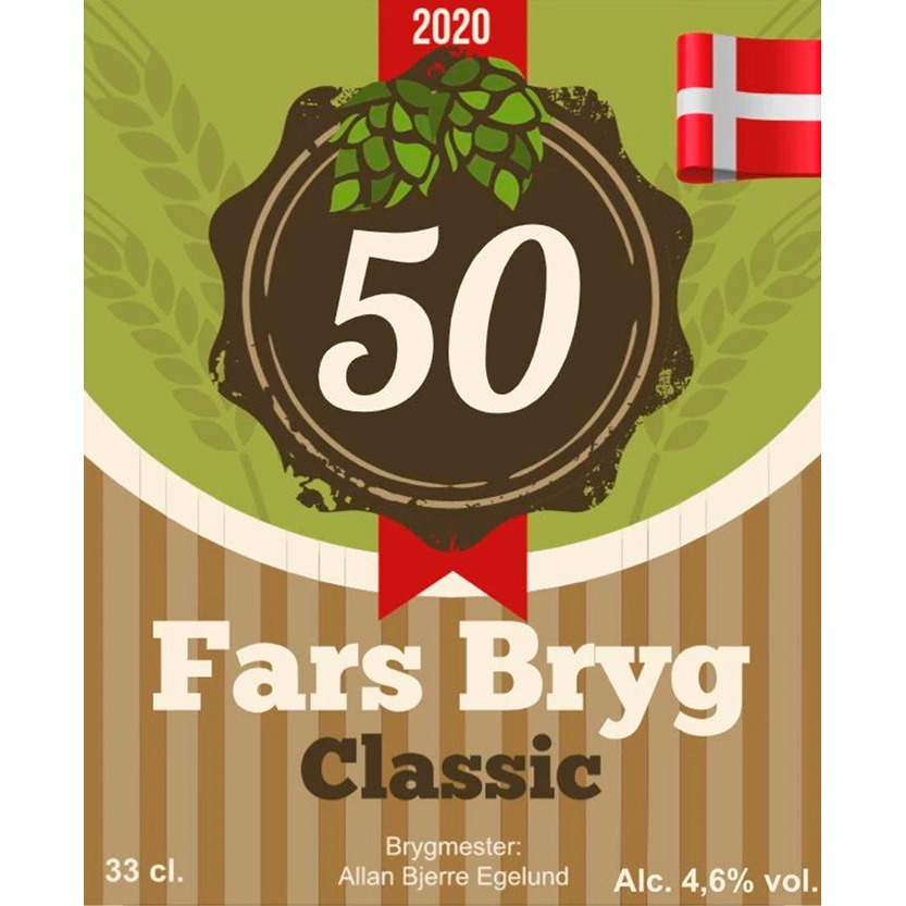 Rund Fødselsdag - design din egen øl etiket - The Beer Label 