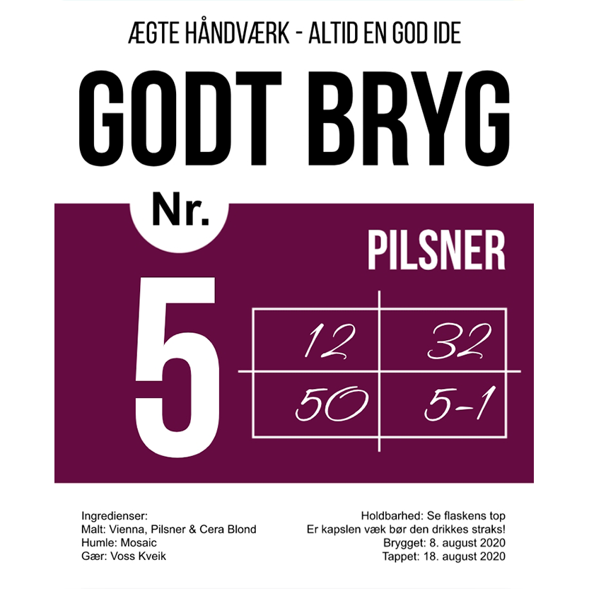 Seriebryg 05 - design din egen øl etiket - The Beer Label 